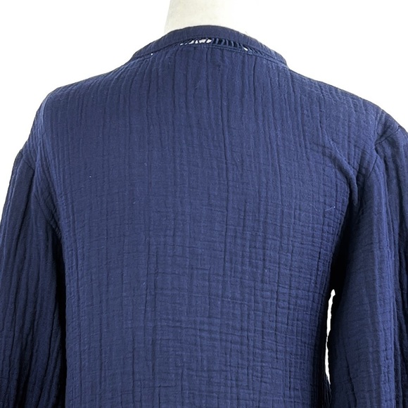 ZARA GUAZE V-NECK LONG SLEEVE PULL-OVER TUNIC/MINI DRESS - Picture 9 of 10